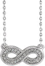14K Gold Infinity-Inspired Necklace - White Gold