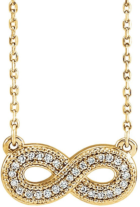 14K Gold Infinity-Inspired Necklace - Yellow Gold