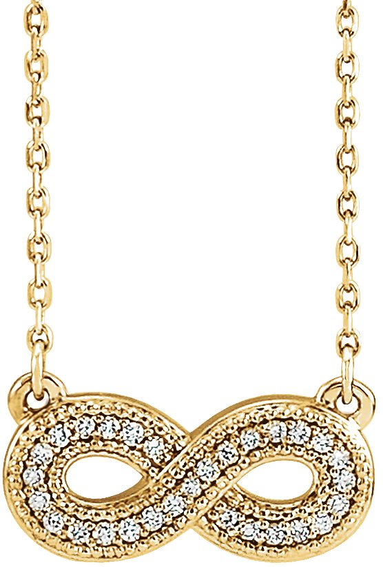 14K Gold Infinity-Inspired Necklace - Yellow Gold