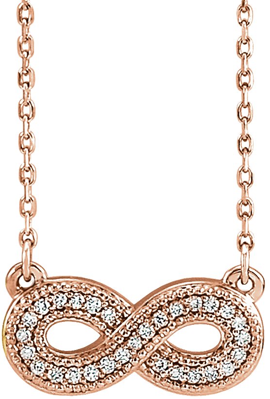 14K Gold Infinity-Inspired Necklace - Rose Gold