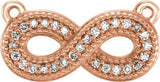 14K Gold Infinity-Inspired Necklace - Rose Gold