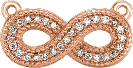 14K Gold Infinity-Inspired Necklace - Rose Gold