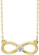 14K Gold Infinity-Inspired Necklace – 17.3x7.1mm - Yellow Gold