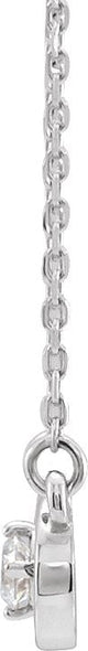14K Gold Infinity-Inspired Necklace – 17.3x7.1mm - White Gold - view 2