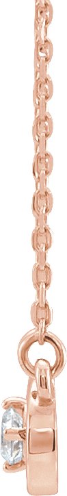 14K Gold Infinity-Inspired Necklace – 17.3x7.1mm - Rose Gold - view 2