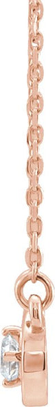 14K Gold Infinity-Inspired Necklace – 17.3x7.1mm - Rose Gold - view 2