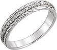 Platinum Round Natural Diamond Rope Ring