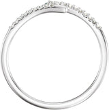 Platinum Round Natural Diamond Stackable Ring II - view 2