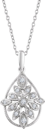14K Gold Round Natural Diamond Granulated Filigree Necklace II