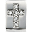 14K Gold Round Natural Diamond Cross Slide Pendant