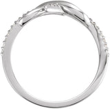 Platinum Round Natural Diamond Infinity-Inspired Ring IV - view 2