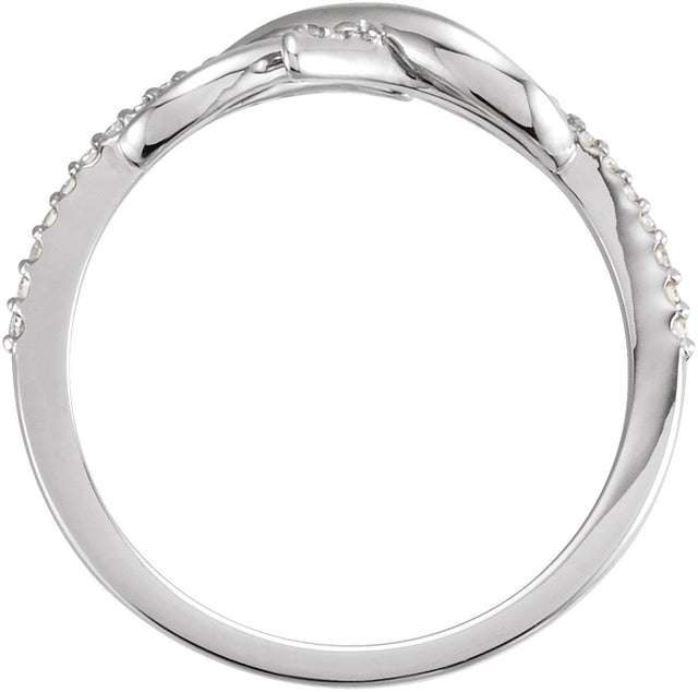 Platinum Round Natural Diamond Infinity-Inspired Ring IV - view 2