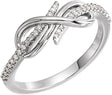 Platinum Round Natural Diamond Infinity-Inspired Ring IV