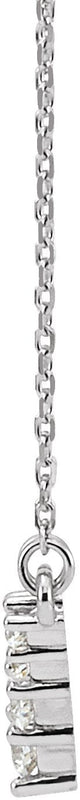 Platinum Round Natural Diamond V Necklace - view 2