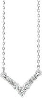 Platinum Round Natural Diamond V Necklace