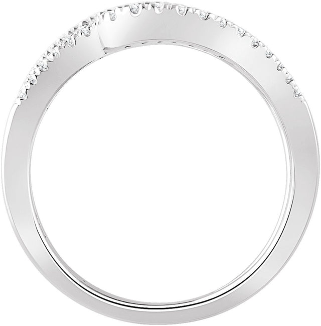 14K Gold Round Natural Diamond Accented Freeform Ring II - view 2