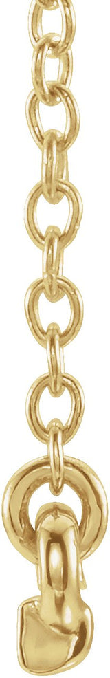 14K Gold Round Natural Diamond Petite Bar Necklace - Yellow Gold - view 2