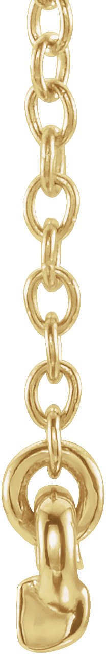 14K Gold Round Natural Diamond Petite Bar Necklace - Yellow Gold - view 2