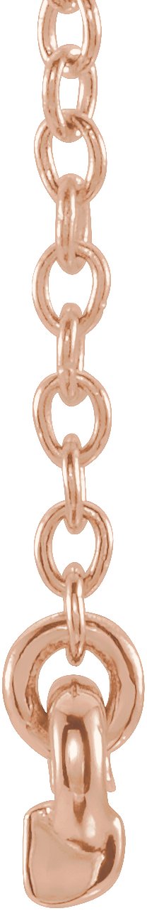 14K Gold Round Natural Diamond Petite Bar Necklace - Rose Gold - view 2