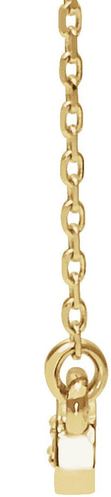14K Gold Round Natural Diamond Five-Stone Bar Necklace - Yellow Gold - view 2