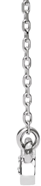 14K Gold Round Natural Diamond Five-Stone Bar Necklace - White Gold - view 2
