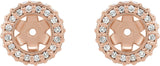 14K Gold Lab-Grown Diamond Halo-Style Earring Jackets VI - Rose Gold - view 2