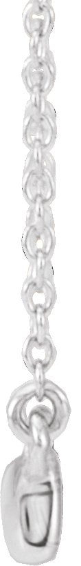 14K Gold Round Natural Diamond Bar Necklace II - White Gold - view 2