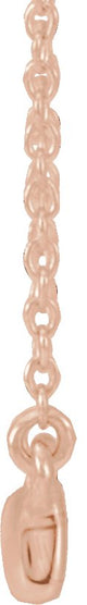 14K Gold Round Natural Diamond Bar Necklace II - Rose Gold - view 2