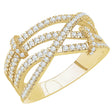 14K Gold Round Natural Diamond Accented Ring V