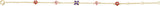 10K Gold Round Natural Diamond Youth Adjustable Flower Bracelet - view 2