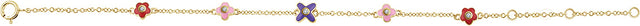 10K Gold Round Natural Diamond Youth Adjustable Flower Bracelet - view 2
