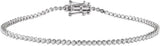14K Gold Round Natural Diamond Line Bracelet – 1.3mm Stones
