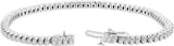 14K Gold Round Natural Diamond Line Bracelet VI - view 2