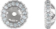 Platinum Natural Diamond Halo-Style Earring Jackets IV