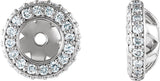 Platinum Natural Diamond Halo-Style Earring Jackets IV