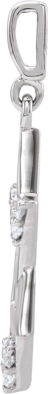 14K Gold Round Natural Diamond Star of David Pendant – 1/10 CTW - view 2