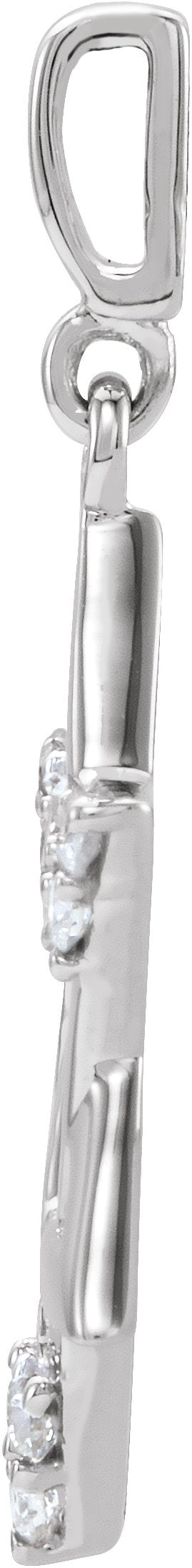 14K Gold Round Natural Diamond Star of David Pendant – 1/10 CTW - view 2