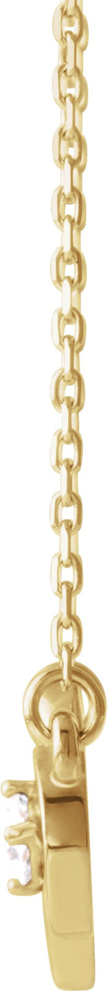 14K Gold Round Natural Diamond Accented Infinity-Inspired Heart Necklace - Yellow Gold - view 2
