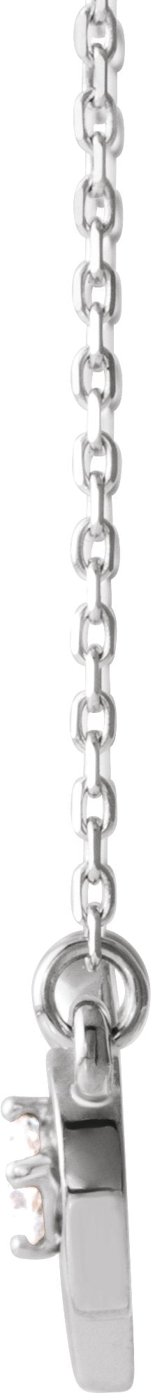 Platinum Round Natural Diamond Accented Infinity-Inspired Heart Necklace - view 2