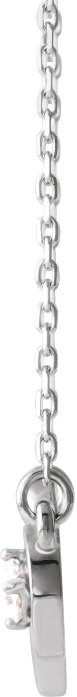 14K Gold Round Natural Diamond Accented Infinity-Inspired Heart Necklace - White Gold - view 2