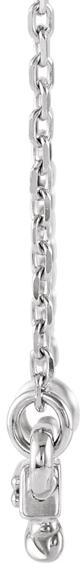 14K Gold Round Natural Diamond Rope Bar Necklace - Two-Tone - view 2