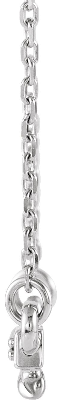 14K Gold Round Natural Diamond Rope Bar Necklace - Two-Tone - view 2