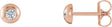 14K Gold Lab-Grown Diamond Round Bezel-Set Stud Earrings - Rose Gold