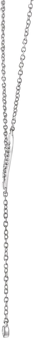 14K Gold Round Natural Diamond Freeform Y Necklace - White Gold - view 2