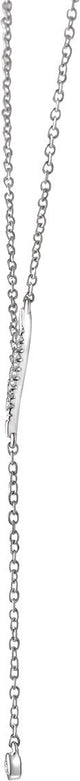 14K Gold Round Natural Diamond Freeform Y Necklace - White Gold - view 2