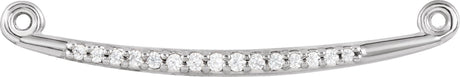 Platinum Curved Bar Necklace – 26.5x3mm