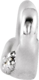 Platinum Curved Bar Necklace – 26.5x3mm - view 2