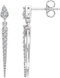 14K Gold Round Natural Diamond Spike Earrings
