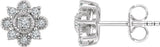 14K Gold Natural Diamond Vintage-Inspired Earrings