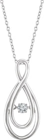14K Gold Round Natural Mystara Diamond Mystara Diamond® Necklace